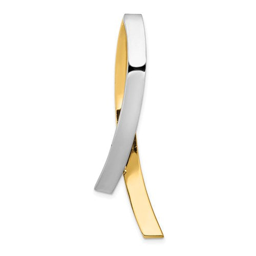 14k-two-tone-contemporary-slide-SolomonJeweler-Wichita-KS-CustomJewelry