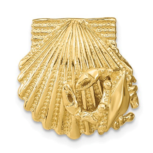14k-scallop-shell-with-crab-slide-SolomonJeweler-Wichita-KS-CustomJewelry