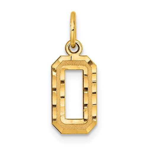 14k-small-brushed-diamond-cut-number-0-charm-SolomonJeweler-Wichita-KS-CustomJewelry