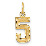 14k-small-brushed-diamond-cut-number-5-charm-SolomonJeweler-Wichita-KS-CustomJewelry