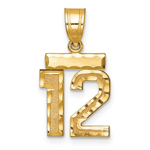 14k-small-brushed-diamond-cut-number-12-charm-SolomonJeweler-Wichita-KS-CustomJewelry