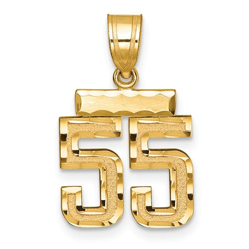 14k-small-brushed-diamond-cut-number-55-charm-SolomonJeweler-Wichita-KS-CustomJewelry
