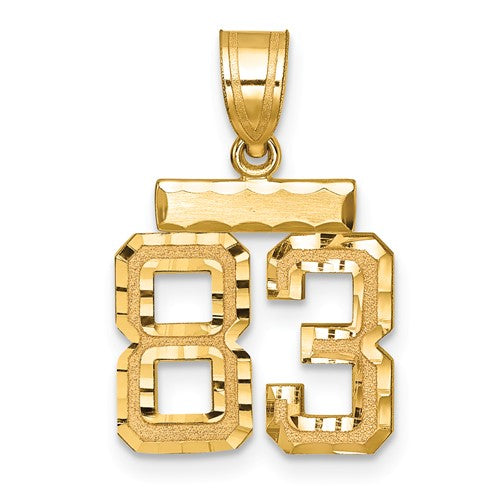 14k-small-brushed-diamond-cut-number-83-charm-SolomonJeweler-Wichita-KS-CustomJewelry