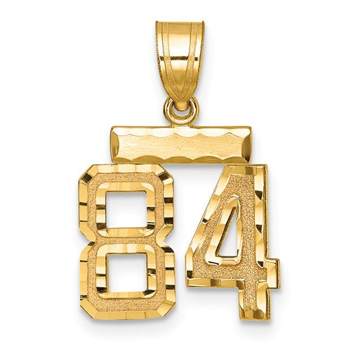 14k-small-brushed-diamond-cut-number-84-charm-SolomonJeweler-Wichita-KS-CustomJewelry