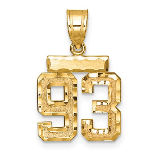 14k-small-brushed-diamond-cut-number-93-charm-SolomonJeweler-Wichita-KS-CustomJewelry