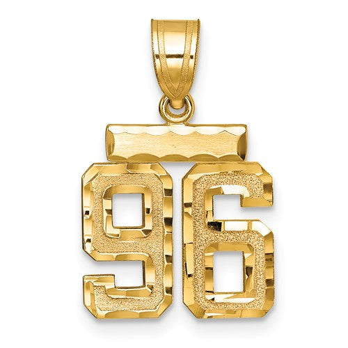 14k-small-brushed-diamond-cut-number-96-charm-SolomonJeweler-Wichita-KS-CustomJewelry