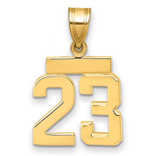 14k-small-polished-number-23-charm-SolomonJeweler-Wichita-KS-CustomJewelry