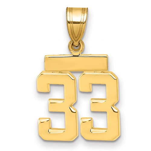 14k-small-polished-number-33-charm-SolomonJeweler-Wichita-KS-CustomJewelry