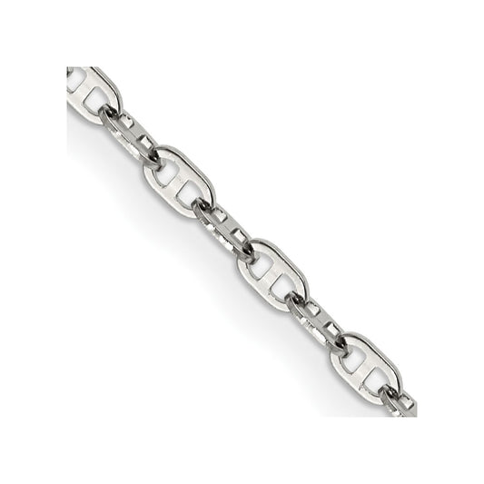 Stainless Steel Polished 2.75mm 20in Anchor Chain - Solomon Jewelers