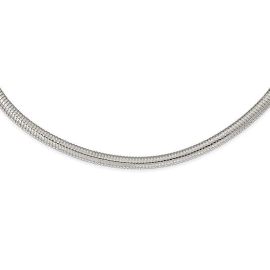 Stainless Steel Polished 8mm 18in Necklace - Solomon Jewelers