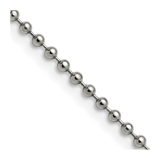 Stainless Steel Polished 2.4mm 30in Ball Chain - Solomon Jewelers
