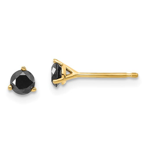14k-3-8ct-black-diamond-stud-earrings-SolomonJeweler-Wichita-KS-CustomJewelry