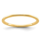 14K gold half round stackable ring with 1.2mm width, designed for elegant jewelry stacking, from Solomon Jewelers.