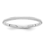 14k white gold ring with 1.5mm milgrain detail, jewelry ring by Solomon Jewelers featuring intricate gold craftsmanship.