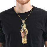 10 Karat Tri-Color Gold St. Jude Pendant - Solomon Jewelers