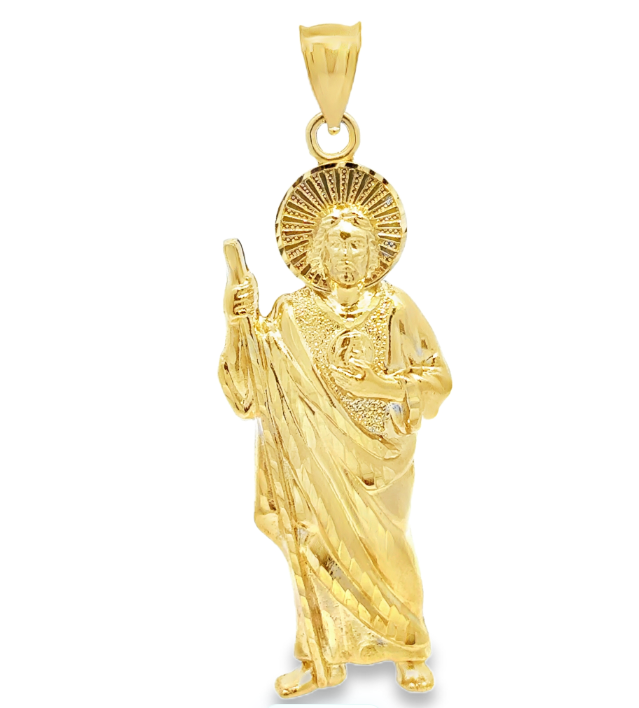10 Karat Yellow Gold St. Jude Pendant - Solomon Jewelers