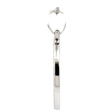 Sterling silver moissanite halo memory pendant