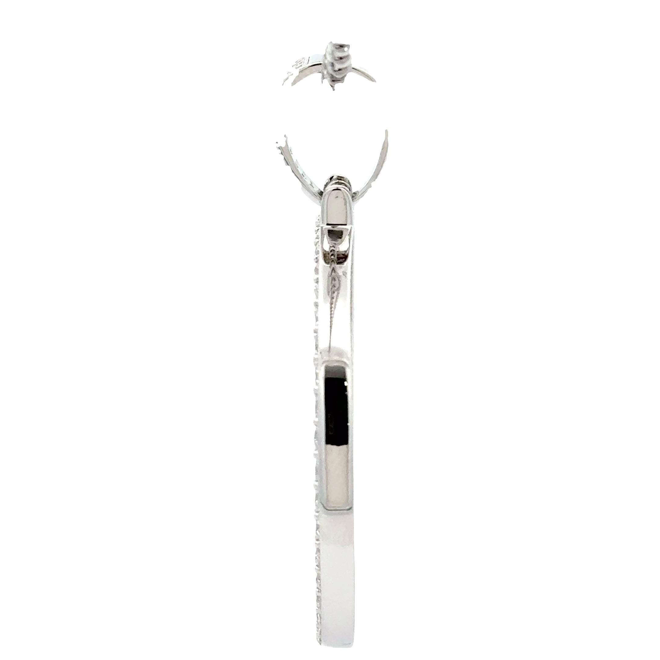 Sterling silver moissanite halo memory pendant