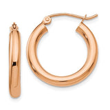 14k-rose-gold-polished-3mm-lightweight-tube-hoop-earrings-SolomonJeweler-Wichita-KS-CustomJewelry