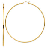 14k-polished-2x90mm-lightweight-tube-hoop-earrings-SolomonJeweler-Wichita-KS-CustomJewelry