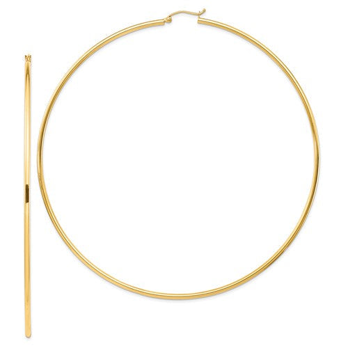 14k-polished-2x100mm-tube-hoop-earrings-SolomonJeweler-Wichita-KS-CustomJewelry