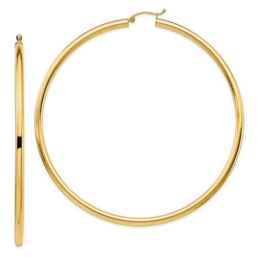 14k-polished-3x80mm-tube-hoop-earrings-SolomonJeweler-Wichita-KS-CustomJewelry