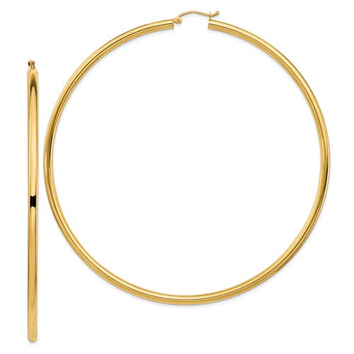 14k-polished-3x90mm-tube-hoop-earrings-SolomonJeweler-Wichita-KS-CustomJewelry