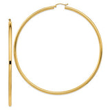 14k-polished-3x90mm-lightweight-tube-hoop-earrings-SolomonJeweler-Wichita-KS-CustomJewelry