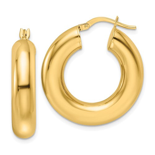 14k-polished-6mm-hollow-round-tube-round-hoop-earrings-SolomonJeweler-Wichita-KS-CustomJewelry