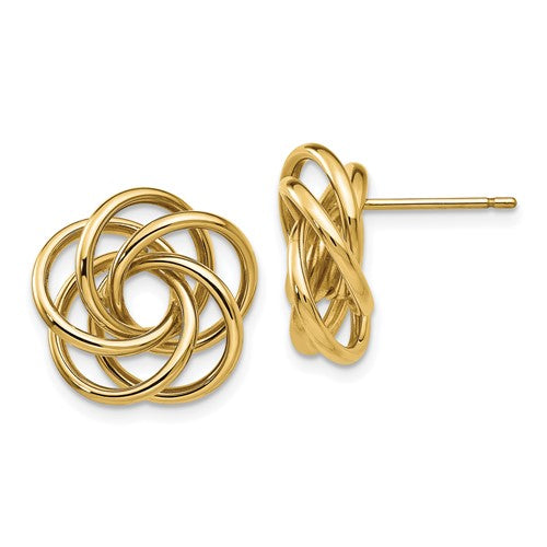 14k-polished-love-knot-post-earrings-SolomonJeweler-Wichita-KS-CustomJewelry
