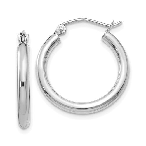 14k-white-gold-polished-2-5mm-tube-hoop-earrings-SolomonJeweler-Wichita-KS-CustomJewelry