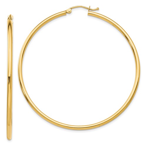 14k-polished-2x55mm-tube-hoop-earrings-SolomonJeweler-Wichita-KS-CustomJewelry