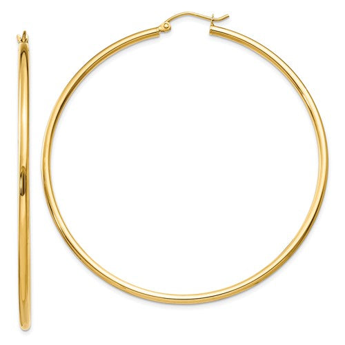 14k-polished-2x60mm-tube-hoop-earrings-SolomonJeweler-Wichita-KS-CustomJewelry