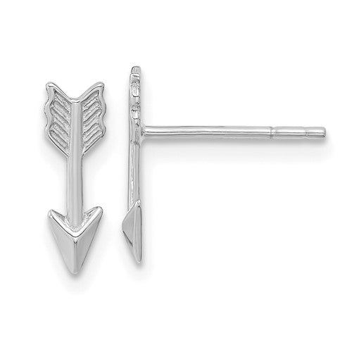 14k-white-gold-polished-arrow-post-earrings-SolomonJeweler-Wichita-KS-CustomJewelry