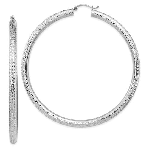 14k-white-gold-diamond-cut-4x70mm-lightweight-tube-hoop-earrings-SolomonJeweler-Wichita-KS-CustomJewelry