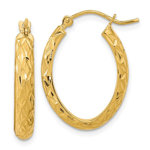 14k-polished-diamond-cut-fancy-oval-hoop-earrings-SolomonJeweler-Wichita-KS-CustomJewelry