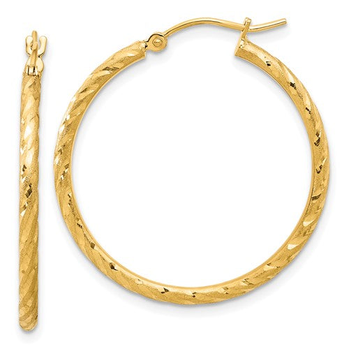 14k-polished-and-satin-d-c-2-00mm-hoop-earrings-SolomonJeweler-Wichita-KS-CustomJewelry