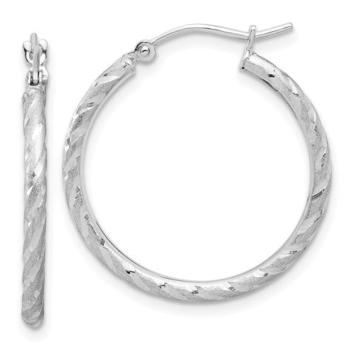 14k-white-gold-polished-and-satin-d-c-2-00mm-hoop-earrings-SolomonJeweler-Wichita-KS-CustomJewelry