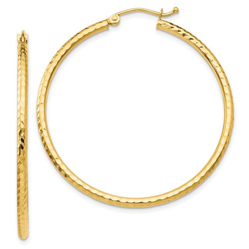 14k-diamond-cut-2mm-round-tube-hoop-earrings-SolomonJeweler-Wichita-KS-CustomJewelry