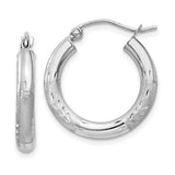 14k-white-gold-satin-and-diamond-cut-3mm-round-hoop-earrings-SolomonJeweler-Wichita-KS-CustomJewelry