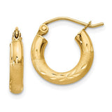 14k-satin-and-diamond-cut-3mm-round-hoop-earrings-SolomonJeweler-Wichita-KS-CustomJewelry