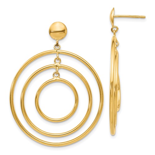 14k-fancy-circle-dangle-post-earrings-SolomonJeweler-Wichita-KS-CustomJewelry