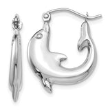 14k-white-gold-polished-dolphin-hoop-earrings-SolomonJeweler-Wichita-KS-CustomJewelry