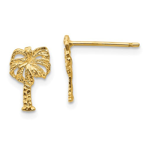 14k-palm-tree-post-earrings-SolomonJeweler-Wichita-KS-CustomJewelry