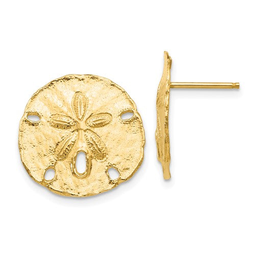 14k-large-sanddollar-post-earrings-SolomonJeweler-Wichita-KS-CustomJewelry