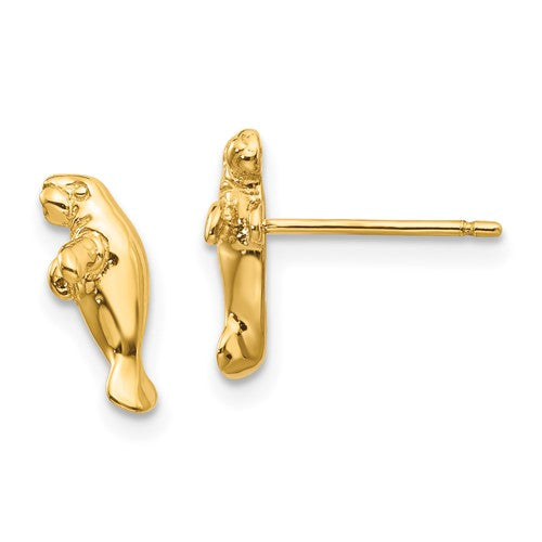 14k-mini-manatee-post-earrings-SolomonJeweler-Wichita-KS-CustomJewelry