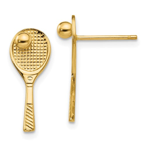 14k-tennis-racquet-w-ball-post-earrings-SolomonJeweler-Wichita-KS-CustomJewelry