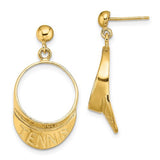 14k-3-d-tennis-visor-dangle-post-earrings-SolomonJeweler-Wichita-KS-CustomJewelry