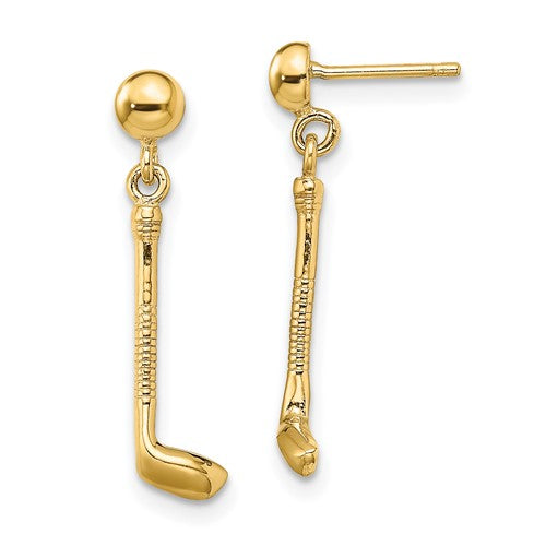 14k-golf-club-dangle-earrings-SolomonJeweler-Wichita-KS-CustomJewelry