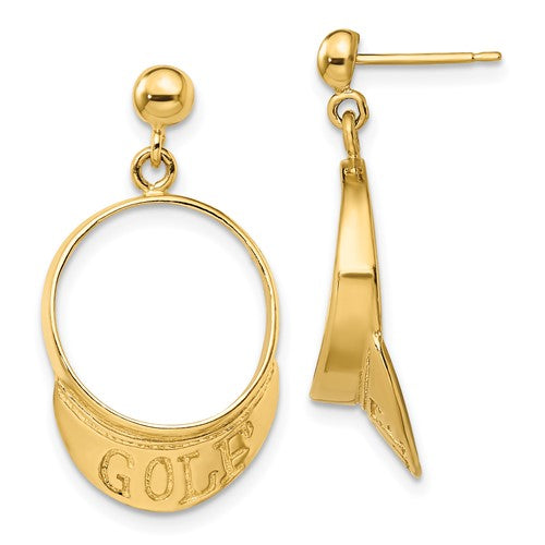 14k-3-d-golf-visor-dangle-post-earrings-SolomonJeweler-Wichita-KS-CustomJewelry